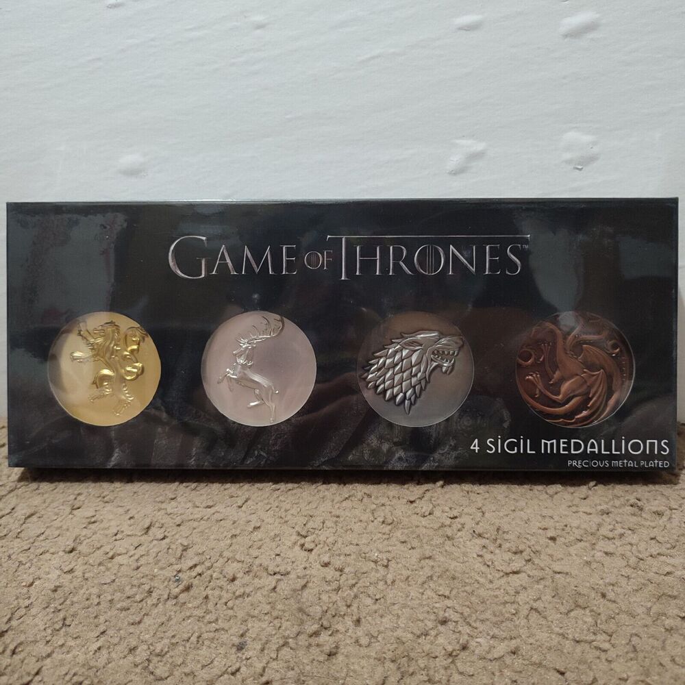 Game of Thrones Limited Edition House Sigil Medallions Collection Set Of 4